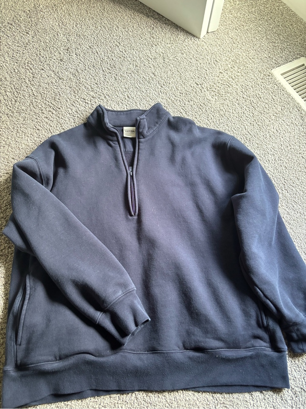 Navy Quarter-Zip Sweater Pullover